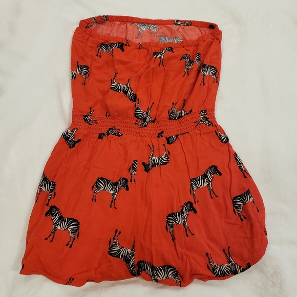 Aerie Strapless Zebra Print Romper - Picture 2 of 3